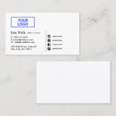 プロフェッショナルソーシャルメディアのアイコンあなたのロゴを追加 名刺 (正面/裏面)