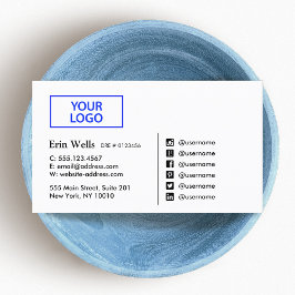 プロフェッショナルソーシャルメディアのアイコンあなたのロゴを追加 名刺