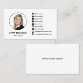 プロフェッショナルソーシャルメディアのアイコンの追加 名刺 (正面/裏面)