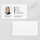 プロフェッショナルソーシャルメディアの追加アイコン 名刺 (正面/裏面)