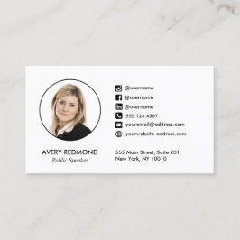 プロフェッショナルソーシャルメディアの追加アイコン 名刺