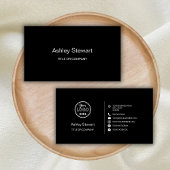 プロフェッショナルソーシャルメディアロゴモダントレンディーブラック 名刺