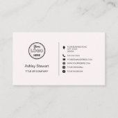 プロフェッショナルソーシャルメディアロゴモダントレンディーホワイト 名刺 (正面)