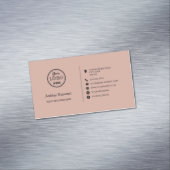 プロフェッショナルソーシャルメディアロゴモダン赤面ピンク マグネット名刺 (インサイチュ)