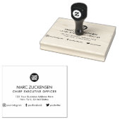 プロフェッショナルソーシャルメディア&ロゴ差出人住所 ラバースタンプ (押印)