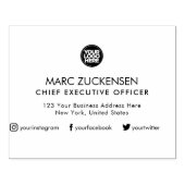 プロフェッショナルソーシャルメディア&ロゴ差出人住所 ラバースタンプ (インプリント)