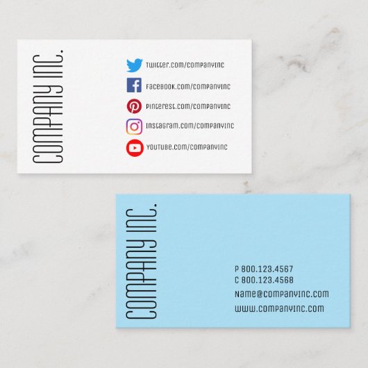 プロフェッショナルソーシャルメディア 名刺 (正面/裏面)