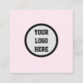プロフェッショナルソーシャルメディアQRコードスキャン可能なピンク スクエア名刺 (裏面)