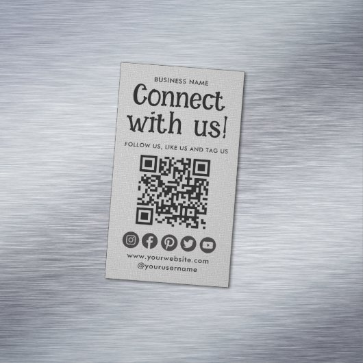 プロフェッショナルソーシャルメディアWebサイモダントグレー マグネット名刺 (インサイチュ)