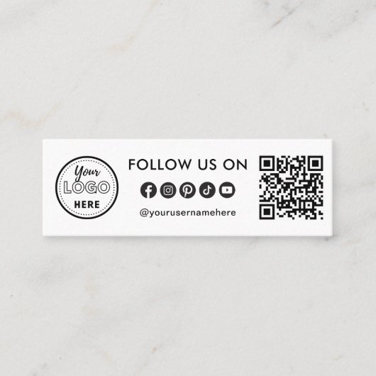 プロフェッショナルソーシャルメディ後を追アロゴMe Qrコード スキニー名刺 (正面)