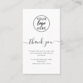 プロフェッショナルタイポグラフィビジネスロゴ 割引カード (正面)