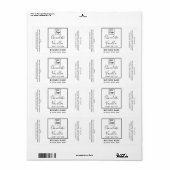 プロフェッショナルタイポグラフィ白黒ロゴプロダクト ラベル (フルシート)