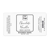 プロフェッショナルタイポグラフィ白黒ロゴプロダクト ラベル (正面)