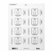 プロフェッショナルタイポグラフィ白黒ロゴプロダクト ラベル (フルシート)