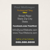 プロフェッショナルタイル – Tiler名刺 (裏面)