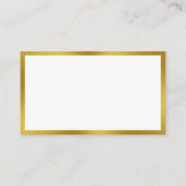 プロフェッショナルタイ連絡プ情報ホワイト金ゴールドQRコード 名刺 (裏面)