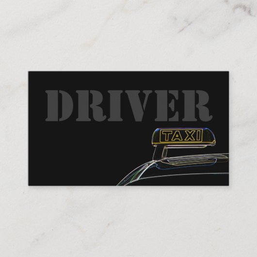 プロフェッショナルタクシー運転手の名刺 名刺 (正面)