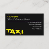 プロフェッショナルタクシー運転手の名刺 名刺 (裏面)