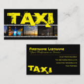 プロフェッショナルタクシー運転手の運転手バス 名刺 (正面/裏面)