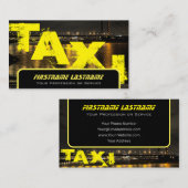 プロフェッショナルタクシー運転手タクシー運転手イエロータクシー 名刺 (正面/裏面)