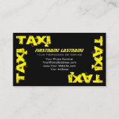 プロフェッショナルタクシー運転手タクシー運転手イエロータクシー 名刺 (裏面)