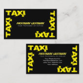 プロフェッショナルタクシー運転手タクシー運転手イエロータクシー 名刺 (正面/裏面)