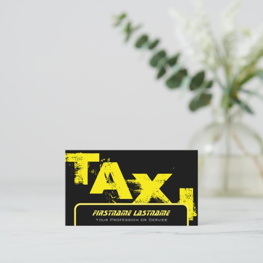 プロフェッショナルタクシー運転手タクシー運転手イエロータクシー 名刺 (スタンド正面)