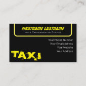 プロフェッショナルタクシー運転手タクシー運転手イエロータクシー 名刺 (裏面)