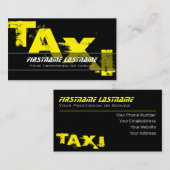 プロフェッショナルタクシー運転手タクシー運転手イエロータクシー 名刺 (正面/裏面)