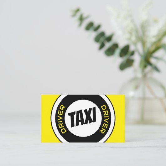 プロフェッショナルタクシー運転手タクシー運転手イエロータクシー 名刺 (スタンド正面)