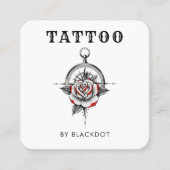 プロフェッショナルタトゥーショップ タトゥースタジオQRコード スクエア名刺 (正面)