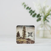 プロフェッショナルタホー絵画レイクのQRコード スクエア名刺 (スタンド正面)