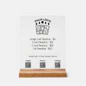 プロフェッショナルタロットリーダビジネスロゴ価格表 アクリルサイン (正面)