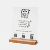 プロフェッショナルタロットリーダビジネスロゴ価格表 アクリルサイン (傾斜)