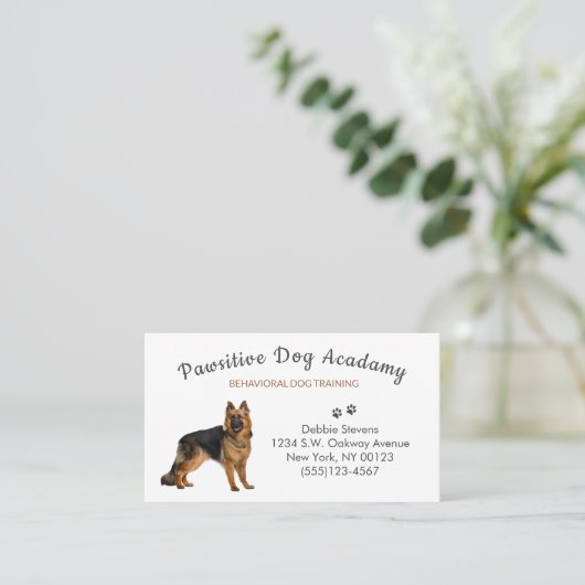 プロフェッショナルタンドイツ羊飼い犬トレーニング 名刺 (スタンド正面)