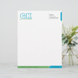 プロフェッショナルターコイズ&グリーン レターヘッド