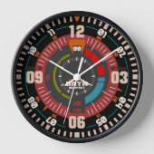 プロフェッショナルダイバースタイルスキューバダイビングヴィンテージオレンジ 壁時計 (正面)