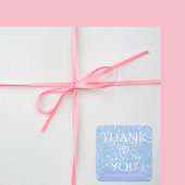 プロフェッショナルダスティブルーグリッターサンキューステッカー スクエアシール