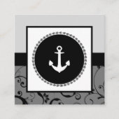 プロフェッショナルダマスク船いかり スクエア名刺 (正面)