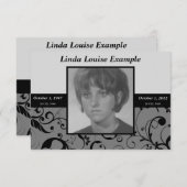 プロフェッショナルダマスク記念物カード 招待状 (正面/裏面)