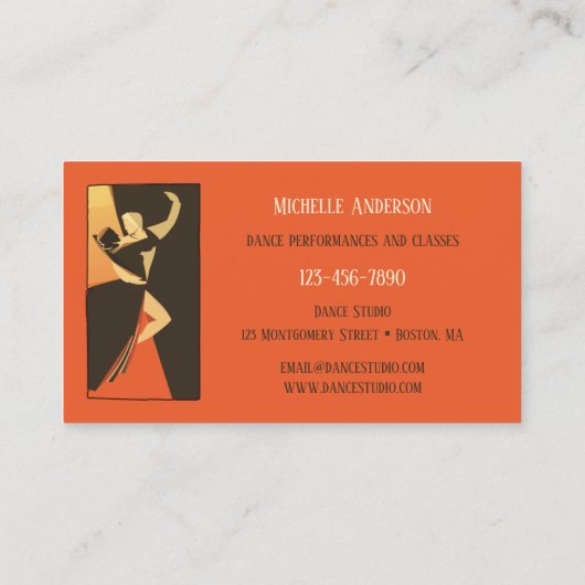 プロフェッショナルダンサーの名刺 名刺 (裏面)