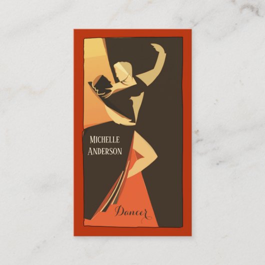 プロフェッショナルダンサーの名刺 名刺 (正面)