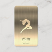 プロフェッショナルダンサーエレガント金ゴールド振付家 名刺 (正面)