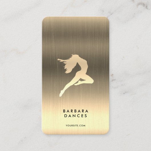 プロフェッショナルダンサーエレガント金ゴールド振付家 名刺 (正面)