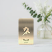 プロフェッショナルダンサーエレガント金ゴールド振付家 名刺 (スタンド正面)