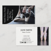 プロフェッショナルダンススタジオインストラクターテンプレート 名刺 (正面/裏面)