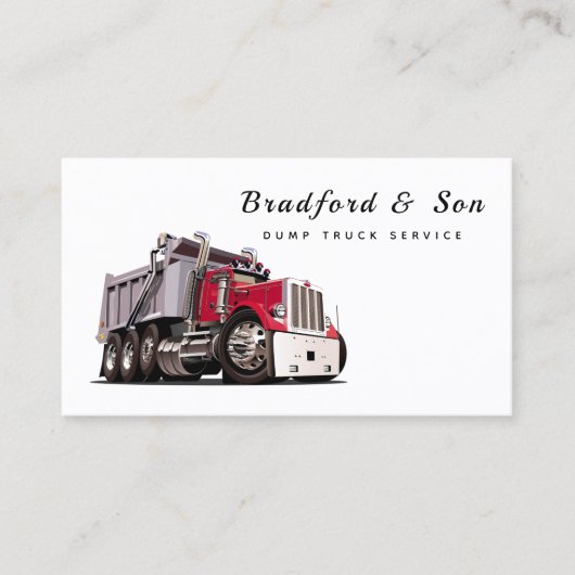 プロフェッショナルダンプトラックサービス会社 名刺 (正面)