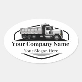 プロフェッショナルダンプトラック運送会社 楕円形シール