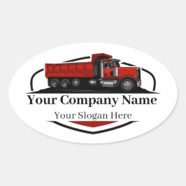 プロフェッショナルダンプトラック運送会社 楕円形シール