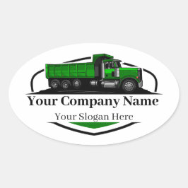 プロフェッショナルダンプトラック運送会社 楕円形シール